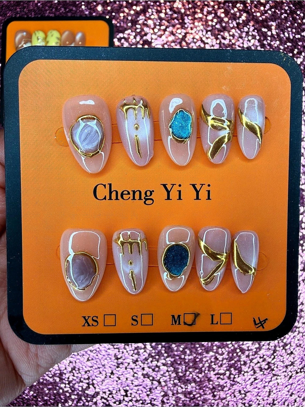 3 PACK OF Cheng Yi Press-On Nails Pink & Green NWT